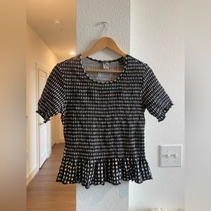 Scott & Soda Ruched Blouse, Size Large